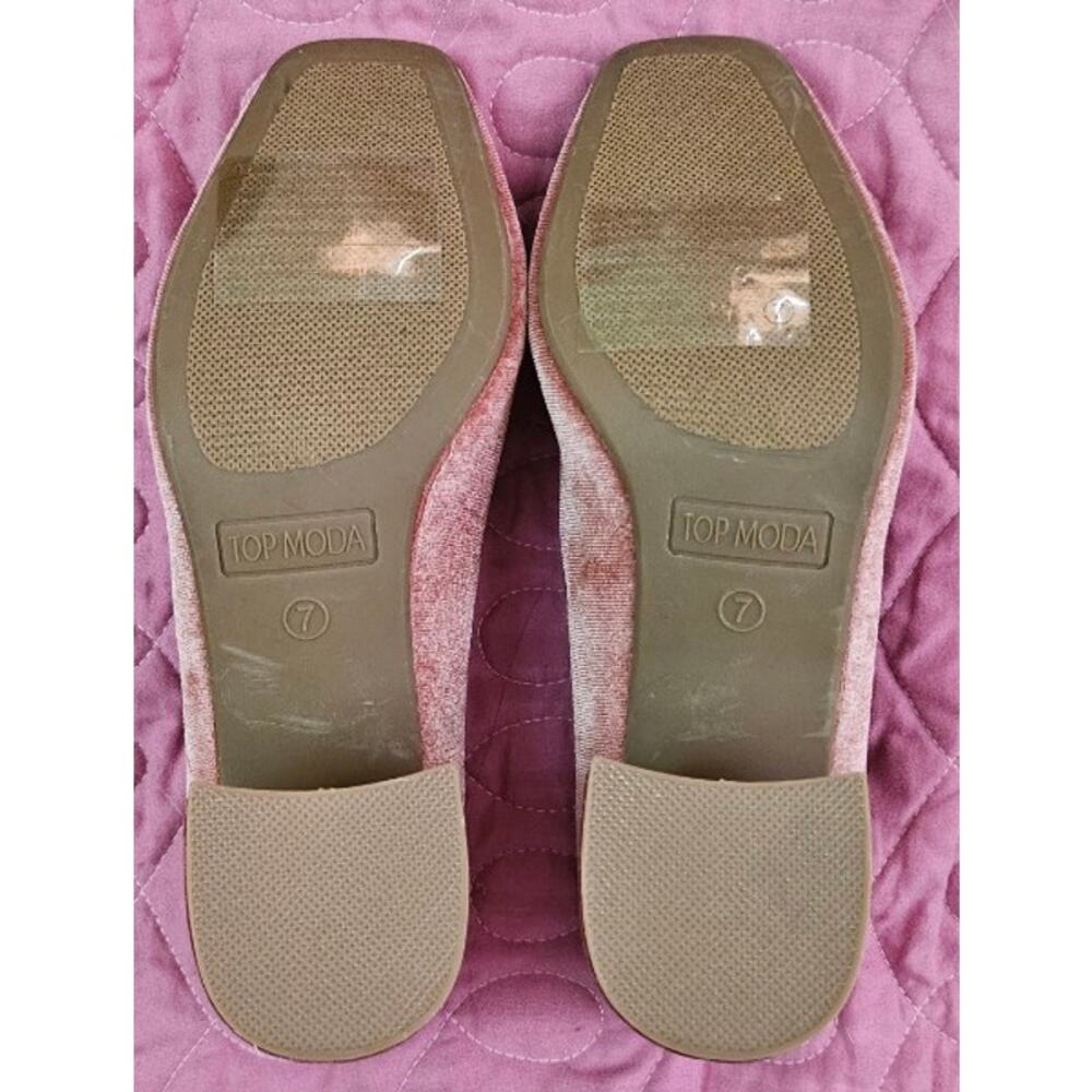 Ec. MSRP $40 NWOB TOP MODA COMFORT PINK VELVET BLOCK HEEL PUMPS ♡SIZE 7♡ - Picture 4 of 8